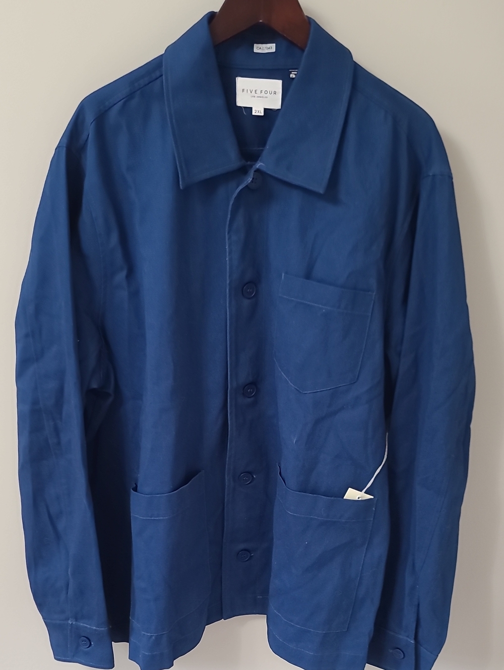 Five Four Navy Blue Lightweight Button-Up Shirt Jacket